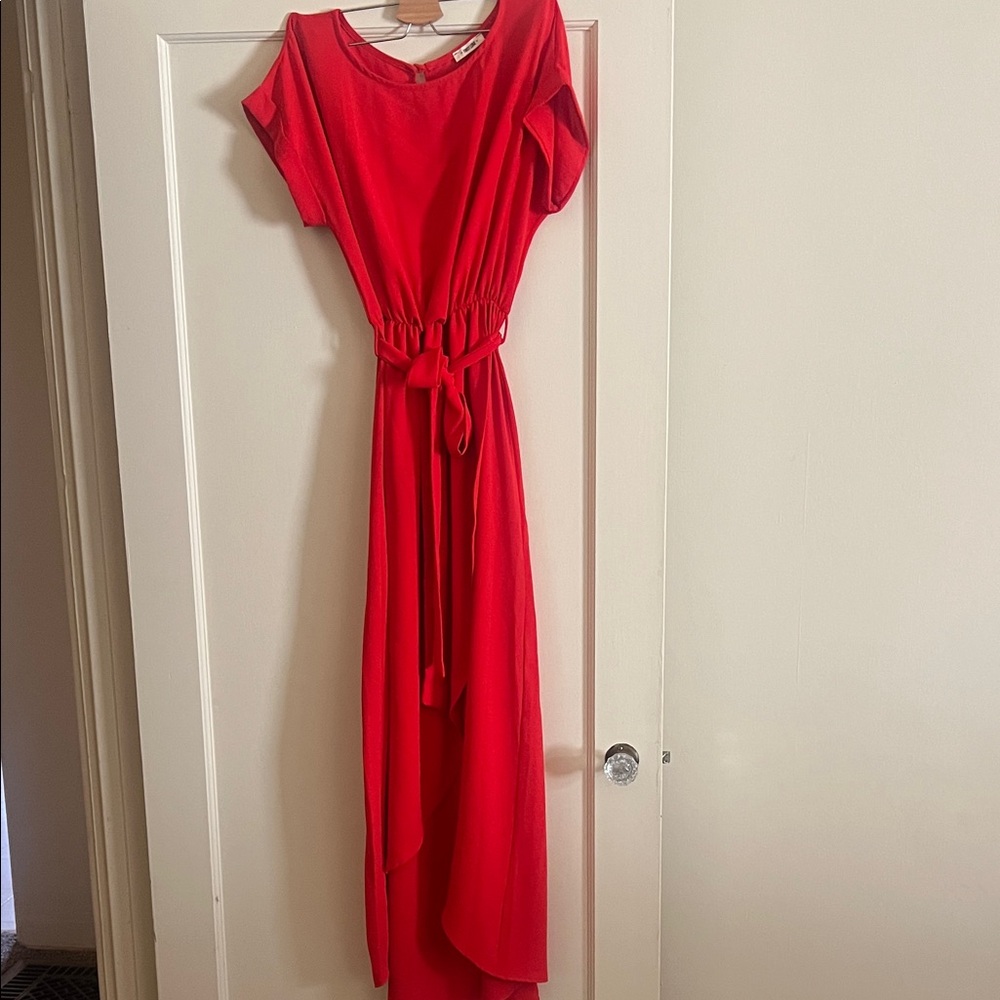 First Love Asymmetrical Red Dress